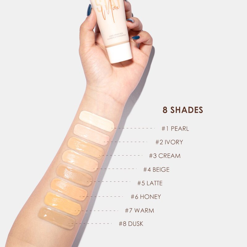 8 Colors Matte Liquid Foundation Long-lasting Oil-control Conceal