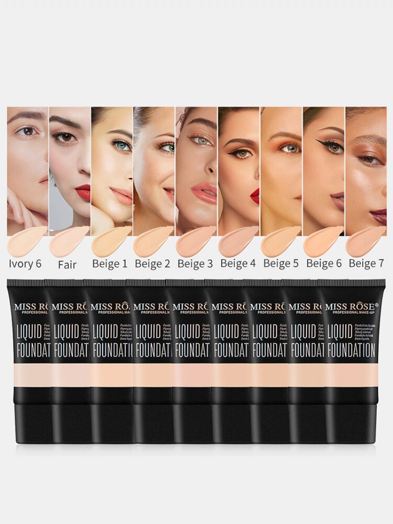 9 Colors Face Liquid Foundation Full Coverage Wodoodporny Korektor Do Twarzy W Kremie