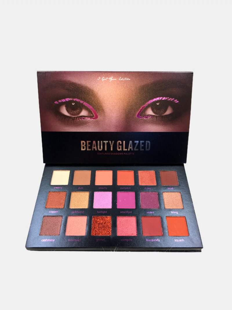 Beauty Glazed Matte Shimmer Eye Shadow Palette Makijaż Oczu Glitter Natural Long Lasting