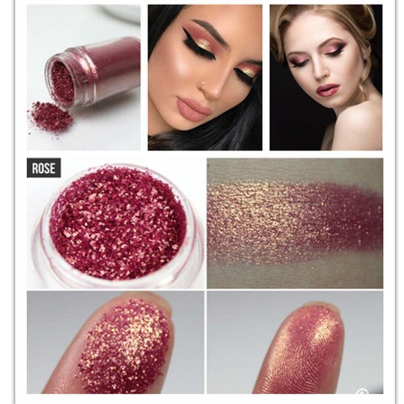 Calance Diamond Mermaid Glitter Eyeshadow Flash Powder Pigment Wodoodporny Długotrwały 6 Kolorów