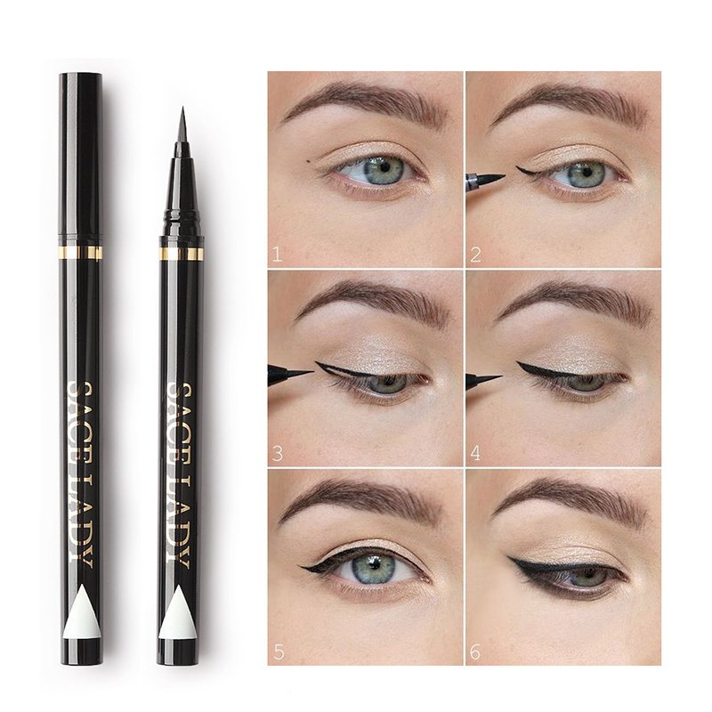 Czarny Płynny Eyeliner Wodoodporny Odporny Na Pot Długotrwały Eye Cosmetic