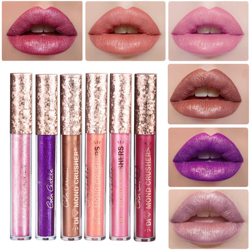 Glitter Lip Gloss Diamond Shimmer Liquid Lipstick Długotrwały Błyszczyk Lip Makeup Cosmetic