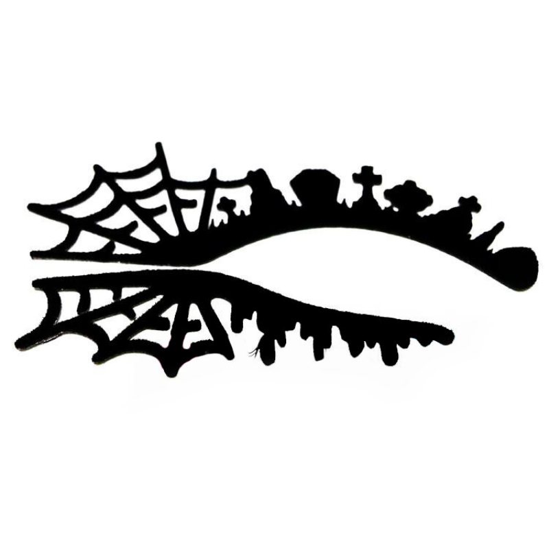 Halloween Artystyczne Naklejki Na Oczy Pajęczyna Drążą Papier Do Cięcia Makijażu Eyeliner Mask