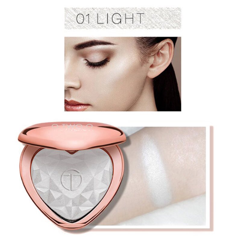 Heart Shimmer Highlighters Palette Lasting Glow Rozświetlacz W Proszku Do Makijażu Twarzy 3d