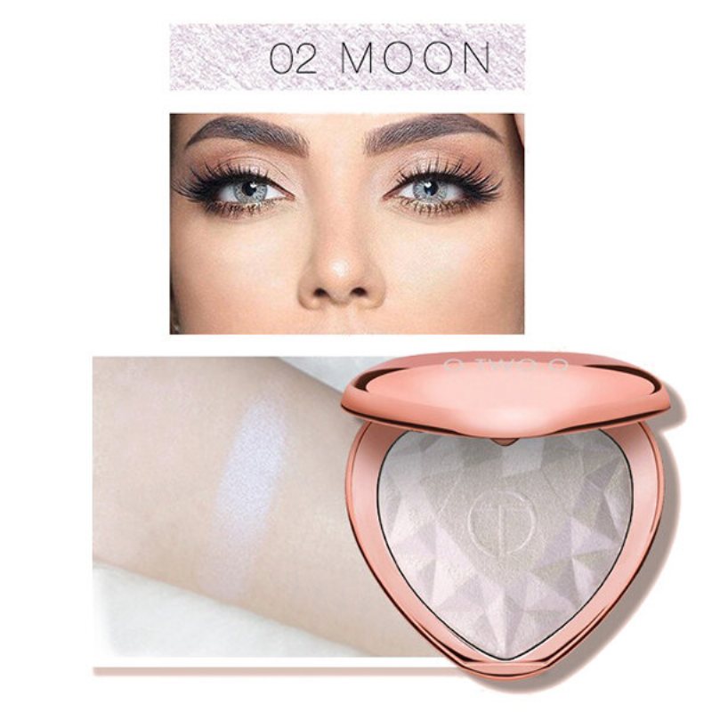 Heart Shimmer Highlighters Palette Lasting Glow Rozświetlacz W Proszku Do Makijażu Twarzy 3d