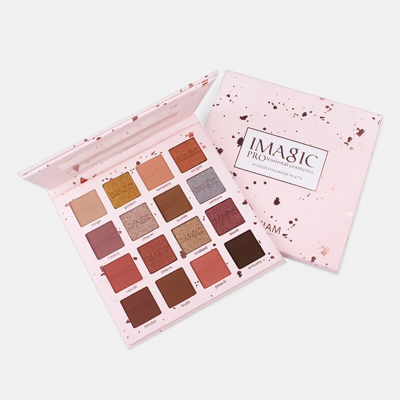 Imagic Charming Glitter Eyeshadow 16 Colors Nude Matte Shimmer Paleta Cieni Do Powiek