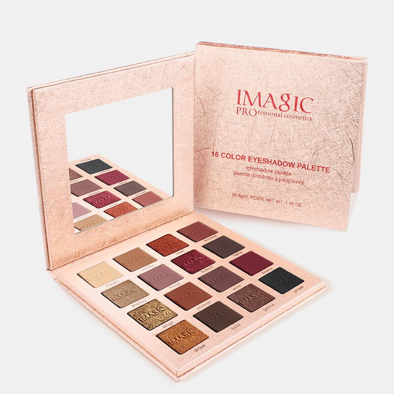 Imagic Charming Glitter Eyeshadow 16 Colors Nude Matte Shimmer Paleta Cieni Do Powiek