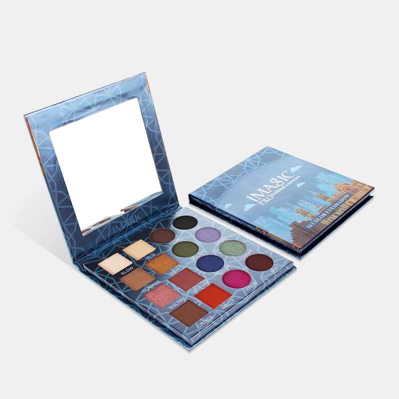 Imagic Professional Shimmer Matte Eyeshadow Palette 16 Kolorów Naturalny Wodoodporny Trwały Cień Do Powiek