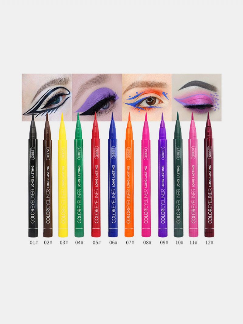 Kolorowy Płynny Eyeliner Pen Wodoodporny Nie Kwitnący Długotrwały Ołówek Do Eyelinera