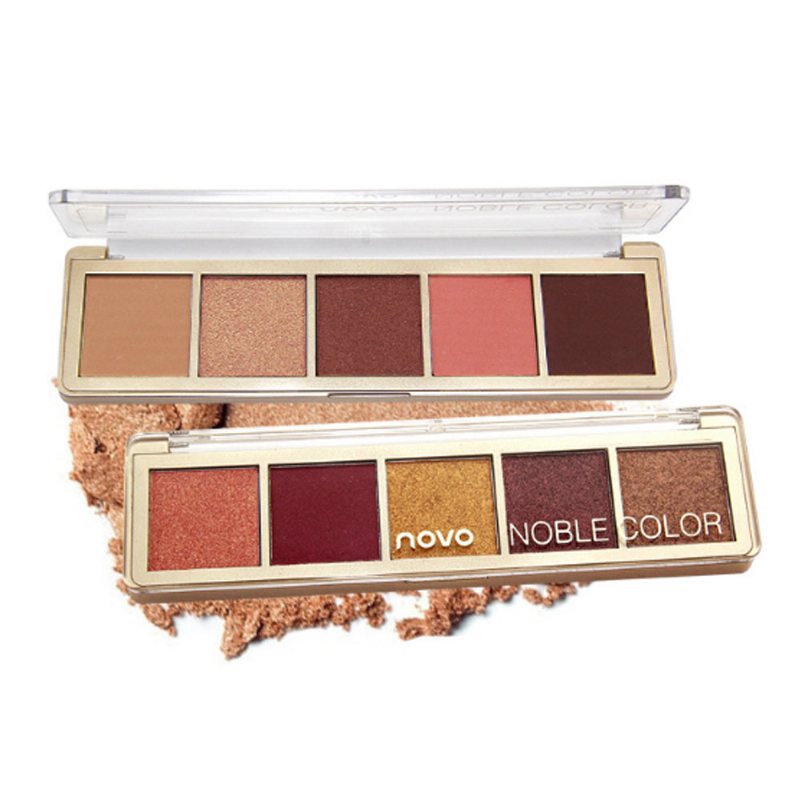 Kompaktowa Paleta Cieni Do Powiek Matte Wodoodporna 5 Kolorów Makijaż Oczu Natural Smoky Eye Shadow Cosmetic