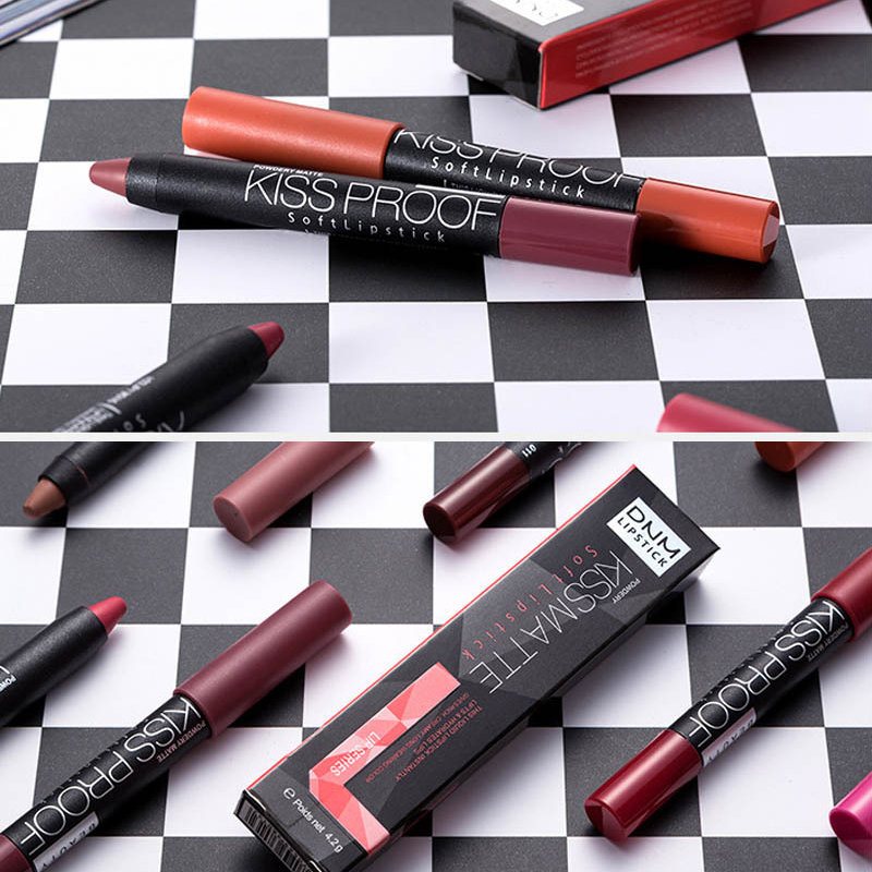 Matte Lipstick Pen Kiss Proof Non-stick Cup Miękka Szminka Długotrwały Makijaż Ust