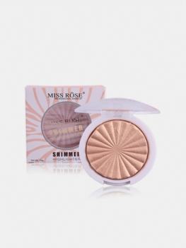 Miss Rose Highlighter Makeup Palette White Gold Shimmer Glow Rozświetlający Puder Cosmeti