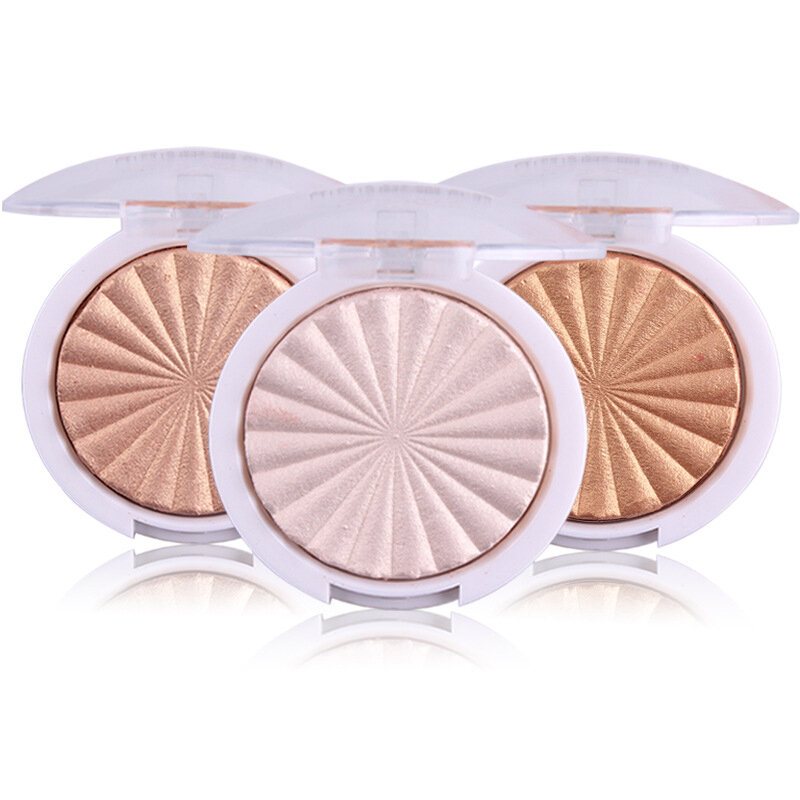 Miss Rose Highlighter Makeup Palette White Gold Shimmer Glow Rozświetlający Puder Cosmeti