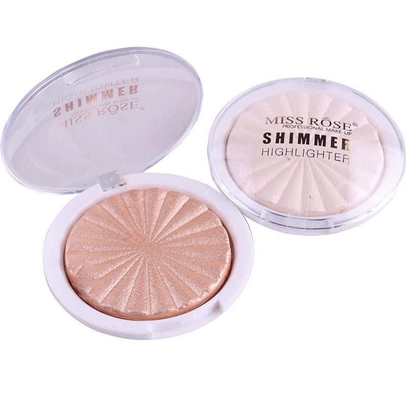 Miss Rose Highlighter Makeup Palette White Gold Shimmer Glow Rozświetlający Puder Cosmeti