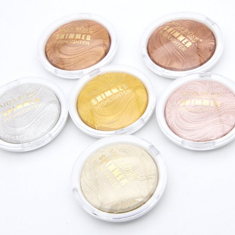 Miss Rose Rozświetlacz Do Twarzy Paleta Do Makijażu Wodoodporny Zestaw White Gold Shimmer Brighten Powder Glow