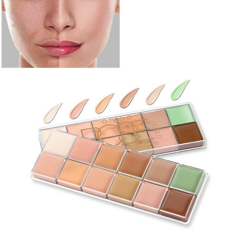 O.two.o 12 Kolorów Paleta Korektorów Do Makijażu Contour Acne Cover Cream Długotrwały Wodoodporny Korektor