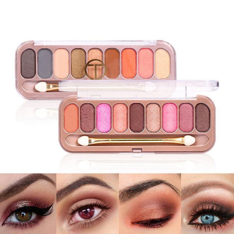 O.two.o 9 Kolorów Paleta Cieni Do Powiek Z Pędzlem Shimmer Matte Make Up Cień Do