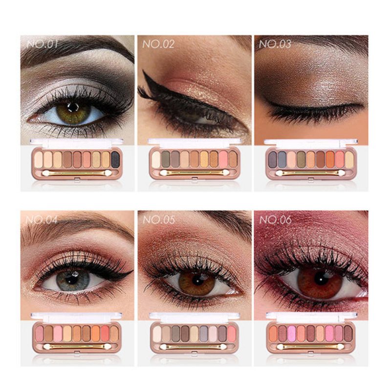 O.two.o 9 Kolorów Paleta Cieni Do Powiek Z Pędzlem Shimmer Matte Make Up Cień Do