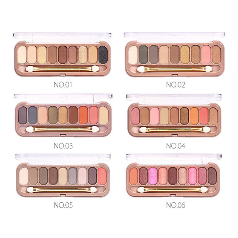 O.two.o 9 Kolorów Paleta Cieni Do Powiek Z Pędzlem Shimmer Matte Make Up Cień Do