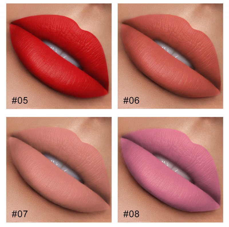 Pen Matte Liquid Lip Gloss Misty Velvet Lipstick Wodoodporna Nieprzywierająca Szkliwo Do Ust