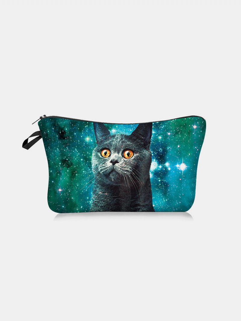 Przenośna Torba Do Makijażu Z Nadrukiem Starry Sky Travel Women Wash Storage Bag