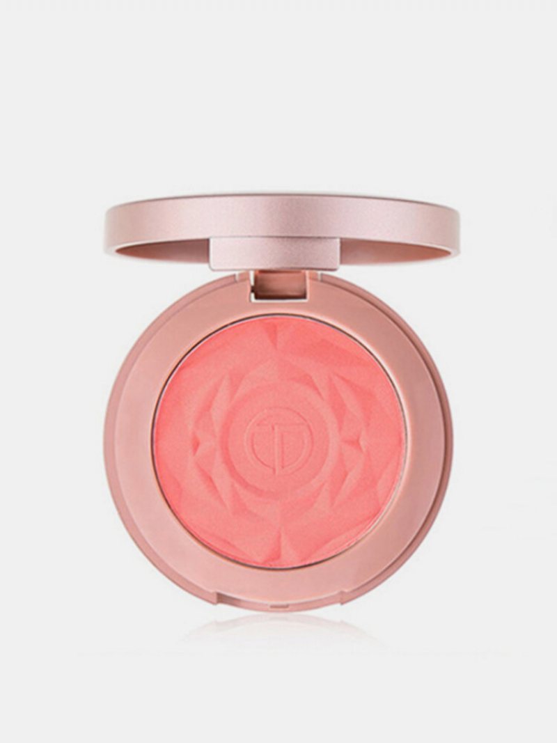 Rose Makeup Blush Długotrwały Rumieniec Do Twarzy Łatwy Do Pokolorowania Rozjaśniający Twarz Drobny Puder Brzoskwiniowy