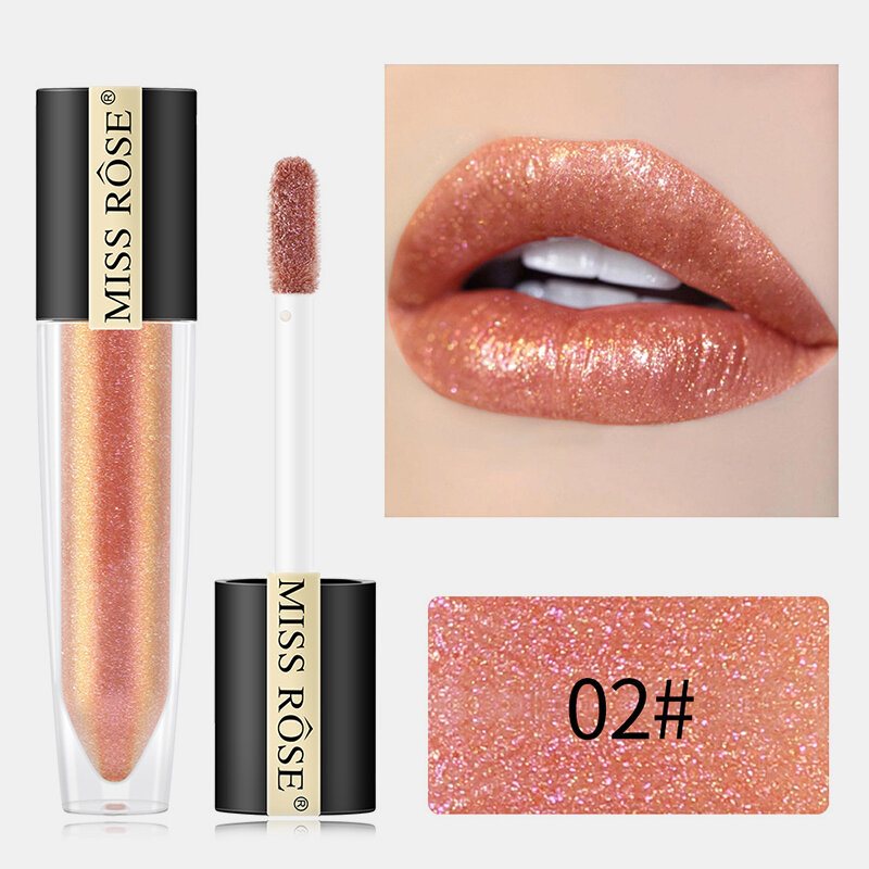 Shimmer Lip Gloss Wodoodporna Pomadka W Płynie Nawilżająca Spolaryzowana Kosmetyczna Perłowa Brokatowa Szminka Plumpe