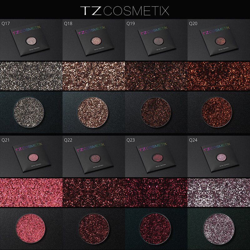 Tz Pressed Glitters Single Eyeshadow Diamond Rainbow Eyes Make Up Cosmetics