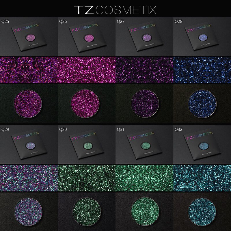 Tz Pressed Glitters Single Eyeshadow Diamond Rainbow Eyes Make Up Cosmetics