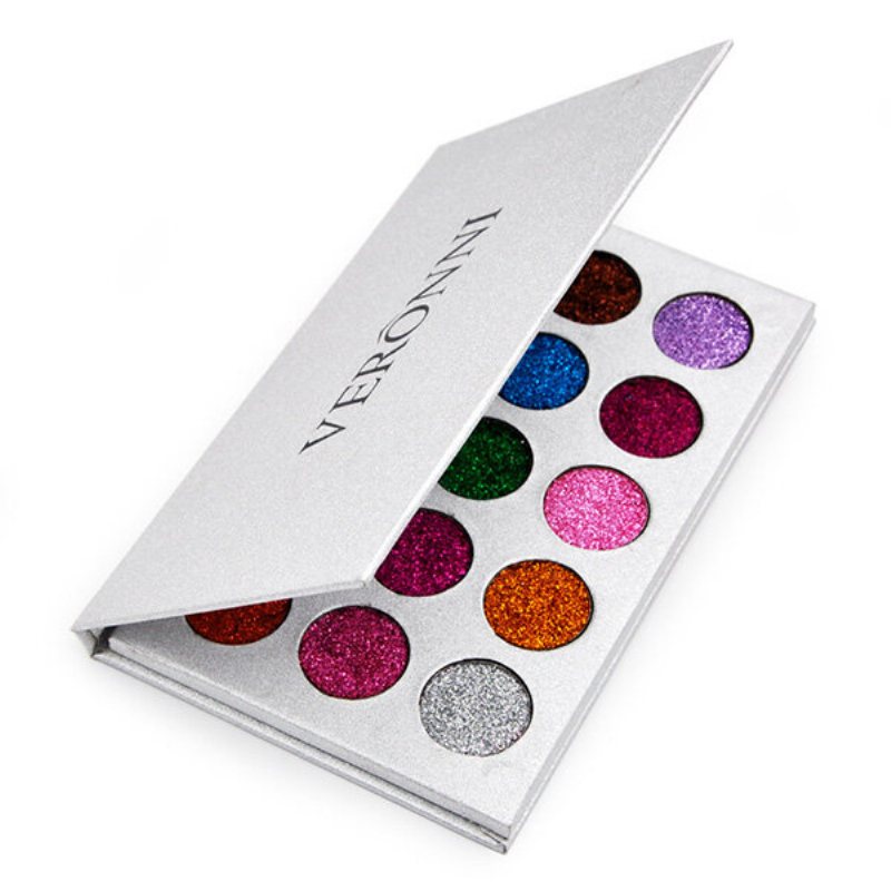 Veronni 15 Paleta Kolorowych Cieni Do Powiek Z Brokatem Diamond Rainbow Make Up Cosmetic Pressed Glitters Eye Sh