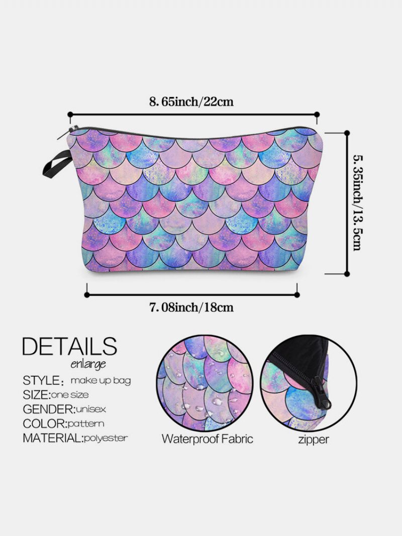 Wielofunkcyjna Przenośna Kosmetyczka Fish Scale Women Travel Wash Storage Bag