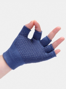 Mężczyźni Kobiety Bawełniane Zwykłe Antypoślizgowe Oddychające Elastyczne Wygodne Rękawiczki Half Finger