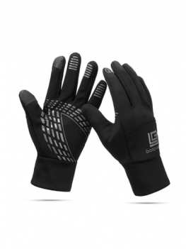 Mężczyźni Kobiety Ciepłe Wodoodporne Wiatroodporne Rękawice Narciarskie Z Ekranem Dotykowym Full Finger Outdoor Fleece Glove