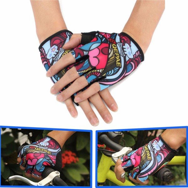 Qepae Mężczyźni Kobiety Half Finger Rękawiczki Outdoor Sports Jazda Na Rowerze Górskim