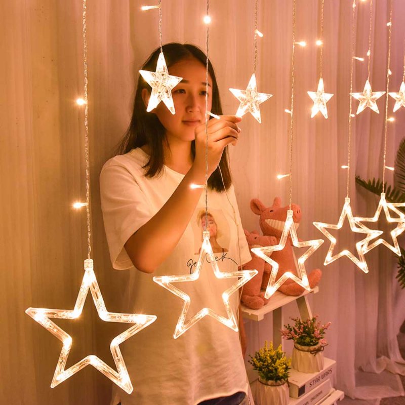 3m Twinkle Star String Lights Wodoodporne Kurtyny Świetlne Z Gwiazdą Ze Zmianą Koloru Na Ślub Christmas Home Garden Party Festival Decoration