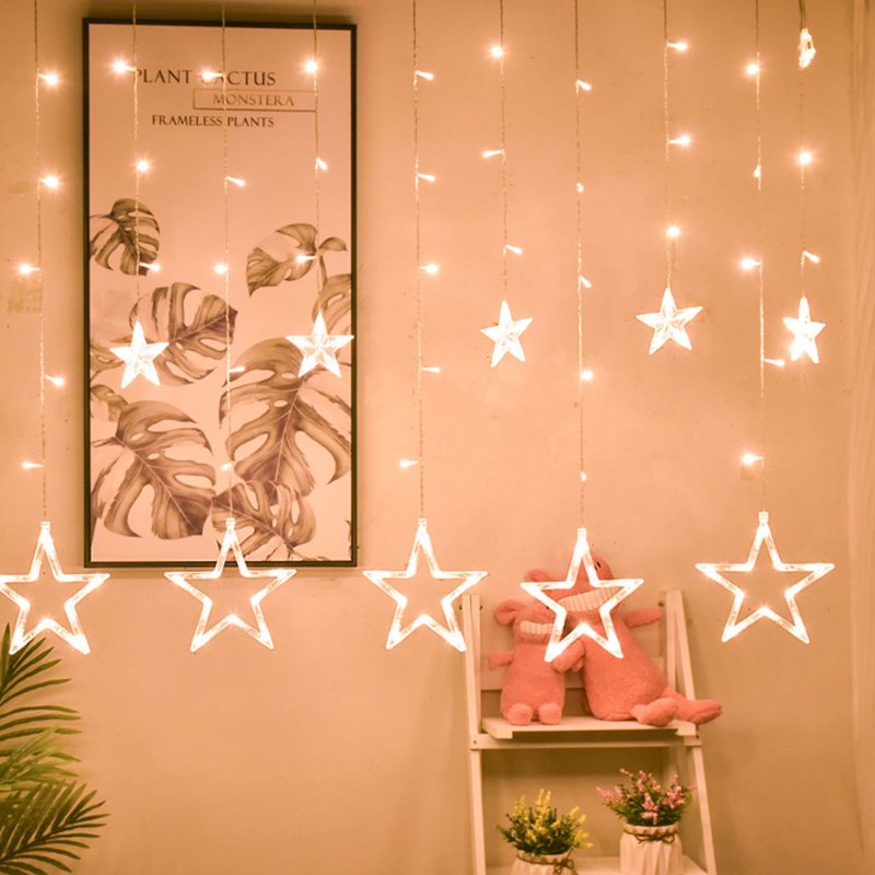 3m Twinkle Star String Lights Wodoodporne Kurtyny Świetlne Z Gwiazdą Ze Zmianą Koloru Na Ślub Christmas Home Garden Party Festival Decoration