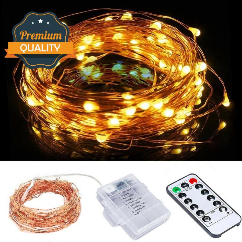 5m 10m Led Twinkle Light Outdoor Indoor Fairy String Christmas Diy Zasilany Z Baterii Aa Wodoodporny Bezprzewodowy Pilot