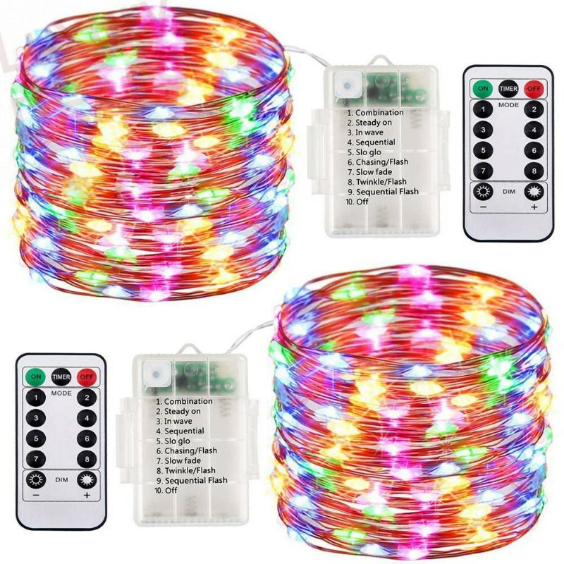 5m 10m Led Twinkle Light Outdoor Indoor Fairy String Christmas Diy Zasilany Z Baterii Aa Wodoodporny Bezprzewodowy Pilot