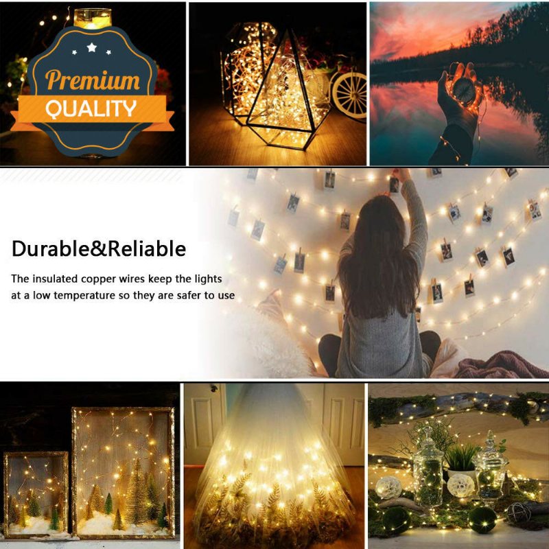 5m 10m Led Twinkle Light Outdoor Indoor Fairy String Christmas Diy Zasilany Z Baterii Aa Wodoodporny Bezprzewodowy Pilot