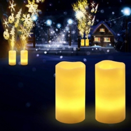 Ekologiczne Projektory Świąteczne Światła Opad Śniegu Kryty Bezpłomieniowa Lampa Projekcyjna Led Świeca Z Zegarem Wiress Zdalna Dekoracja Domu