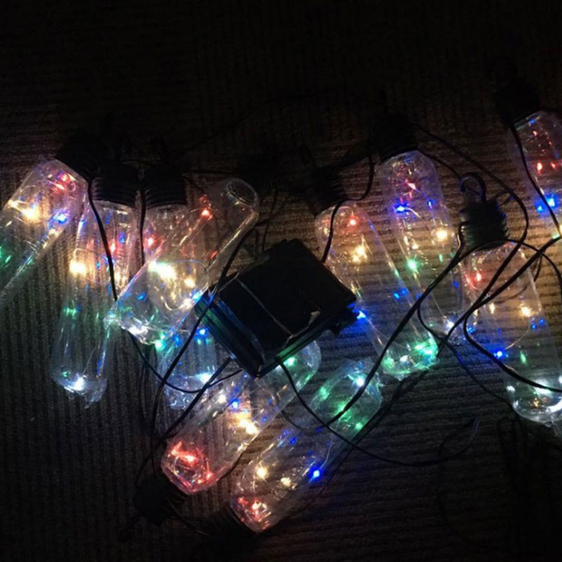 Fancy Outdoors Party Decoration Led Tube String Light Zasilany Energią Słoneczną Wodoodporny Drut Miedziany Ciepły Biały Kolorowy