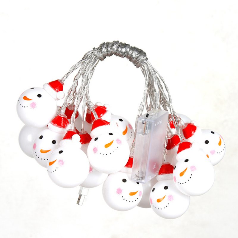 Snowman Christmas Lights Led String Decoration Pojemnik Na Baterie Usb Santa Claus