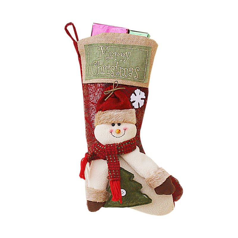 Wielkoformatowy Wiszący Prezent Na Boże Narodzenie Skarpety Nowy Nabytek Santa Elk Snowman Kids Gift Bag Świąteczne