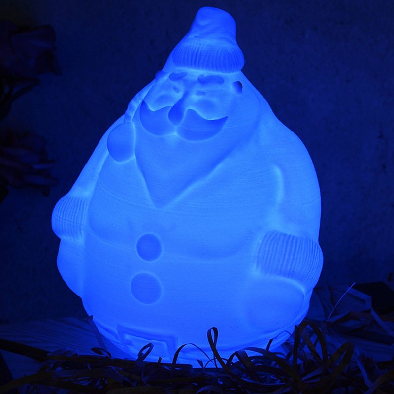 Xmas Nowy Kreatywny Śliczny Święty Mikołaj Ojciec Boże Narodzenie Model Spożywczy Druk 3d Pla Lampka Nocna