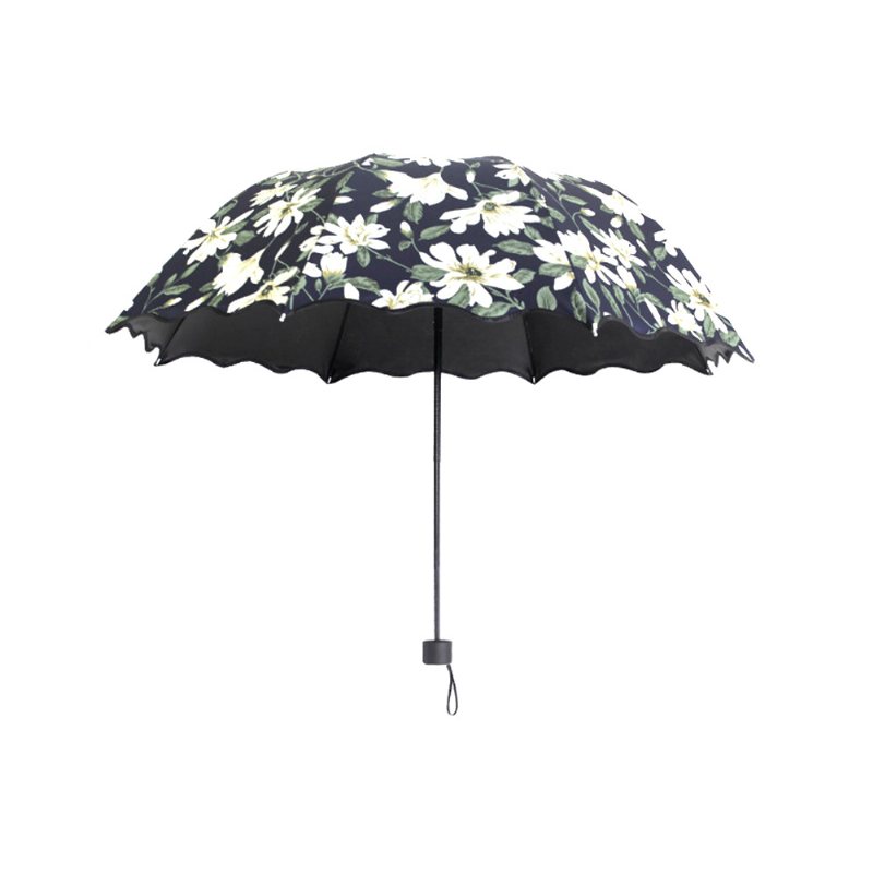 Potrójnie Składany Wiatroodporny Parasol Podróżny Anti-uv Sun Classic Tender Lily Umbrella