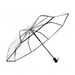Przezroczysty Parasol Pozwala Na Personalizację W Pełni Automatyczny Trzyczęściowy Z Nadrukiem Logo Na Deszczowe Dni