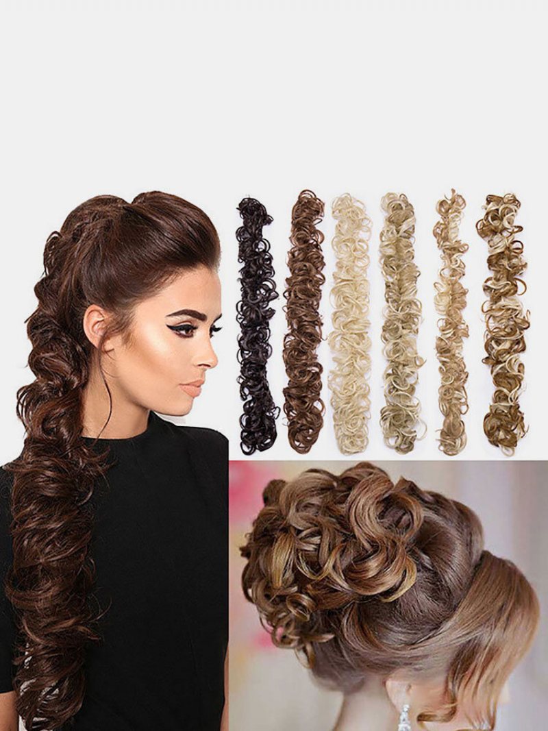 14 Kolorów Peruka Z Długimi Kręconymi Włosami Kawałek Disk Hair Caterpillars Opakowania Do Włosów Bride Extensions