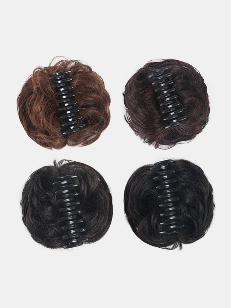 8 Kolorów Catch Clip Krótkie Kręcone Przedłużanie Włosów Half-ball Head Bridal Fluffy Wig Bag