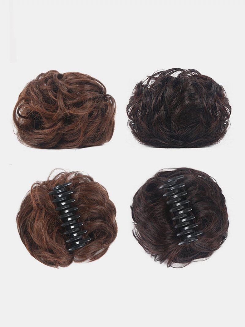 8 Kolorów Catch Clip Krótkie Kręcone Przedłużanie Włosów Half-ball Head Bridal Fluffy Wig Bag