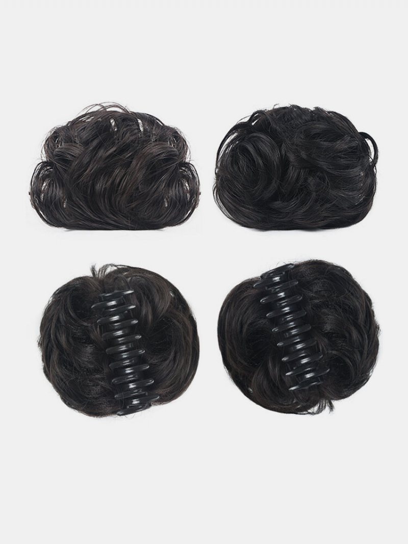 8 Kolorów Catch Clip Krótkie Kręcone Przedłużanie Włosów Half-ball Head Bridal Fluffy Wig Bag